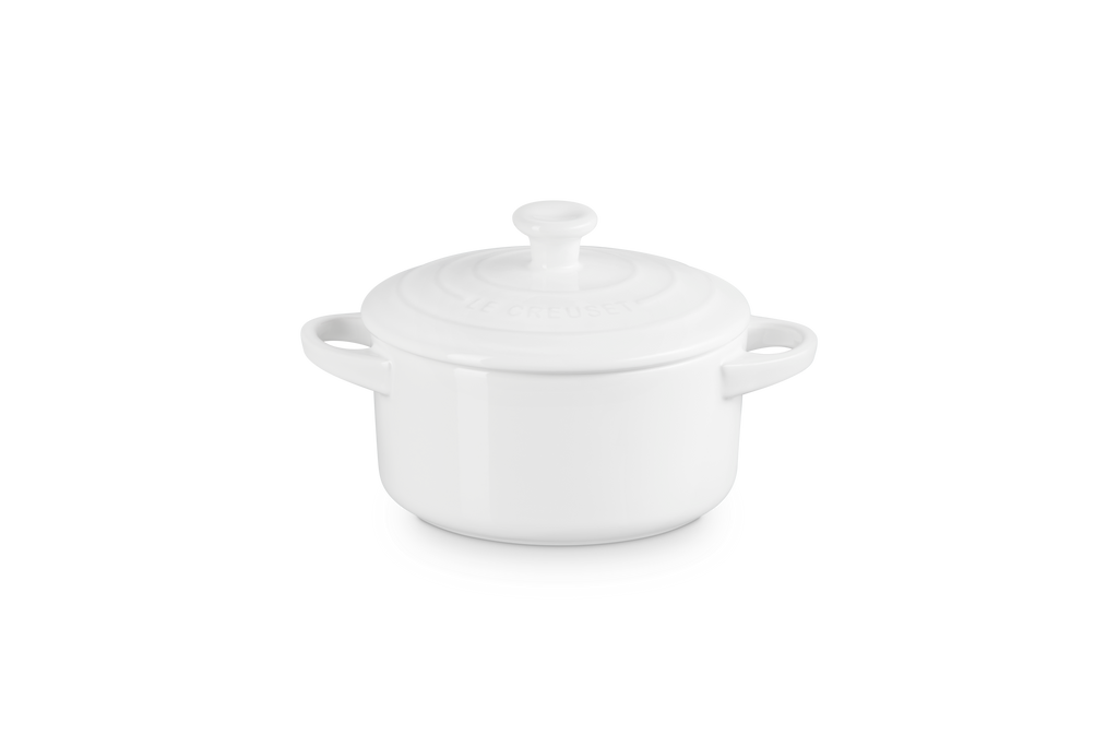 Mini Round Cocotte in White