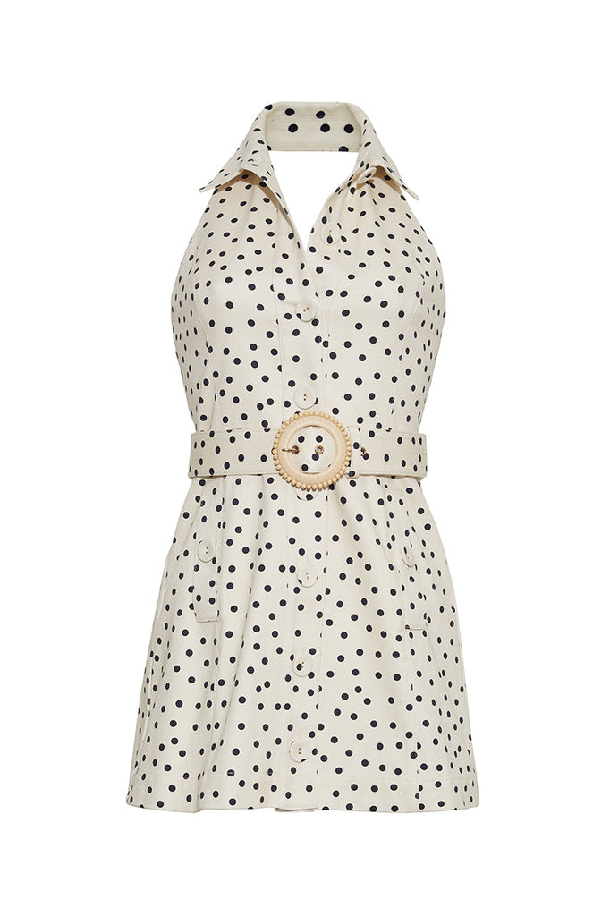 Parker Mini Dress in Burst Egret