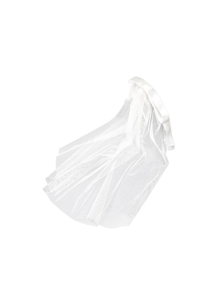 Gretta Bow Voilette in Cream