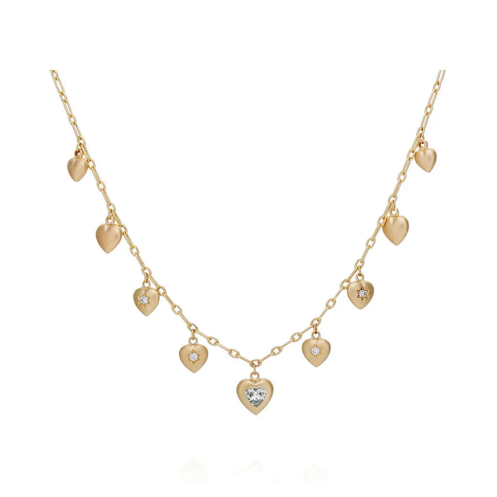 Diamond Puffy Heart Necklace