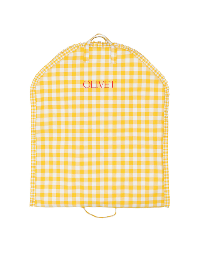 Classic Bag Pleats in Gingham in Yellow Check