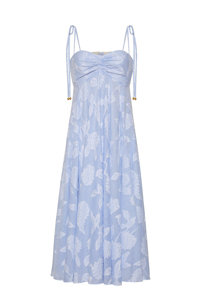 Sunray Dress in Floral Clip Jacquard