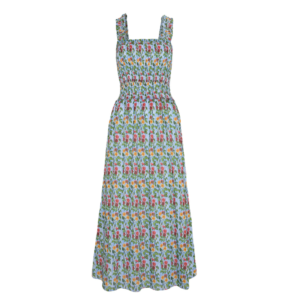 The Azalea Maxi Nap Dress in Geranium Stripe