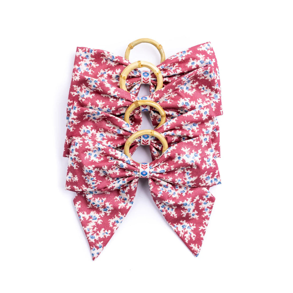 Willow Creek Napkin Rings in Red, Set of 4