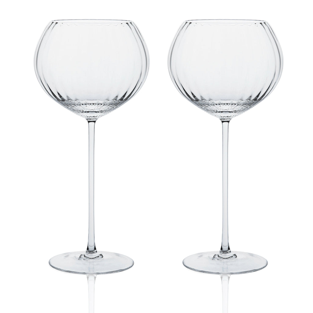 Quinn Clear Red Wine Glasses Set of 2 - Caskata