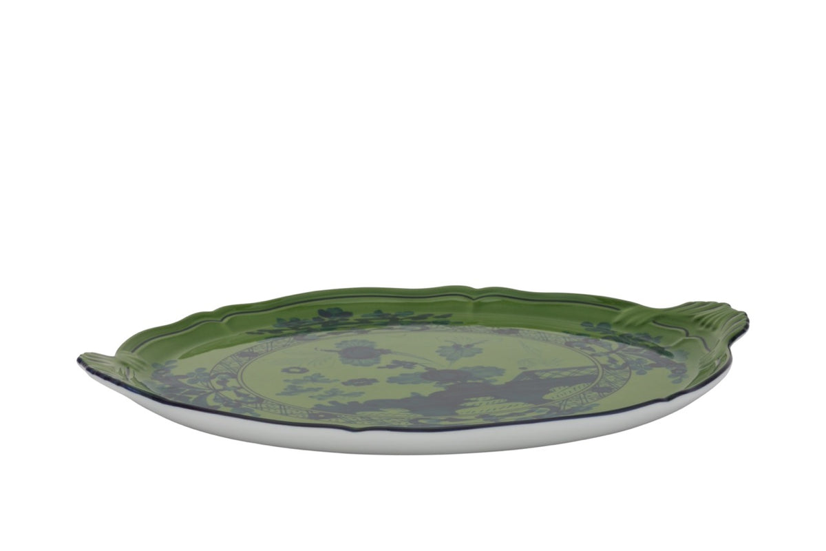 Oriente Italiano Round Cake Plate in Malachite