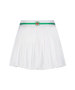 Women's White Pleated Tennis Skort