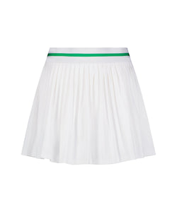 Women's White Pleated Tennis Skort