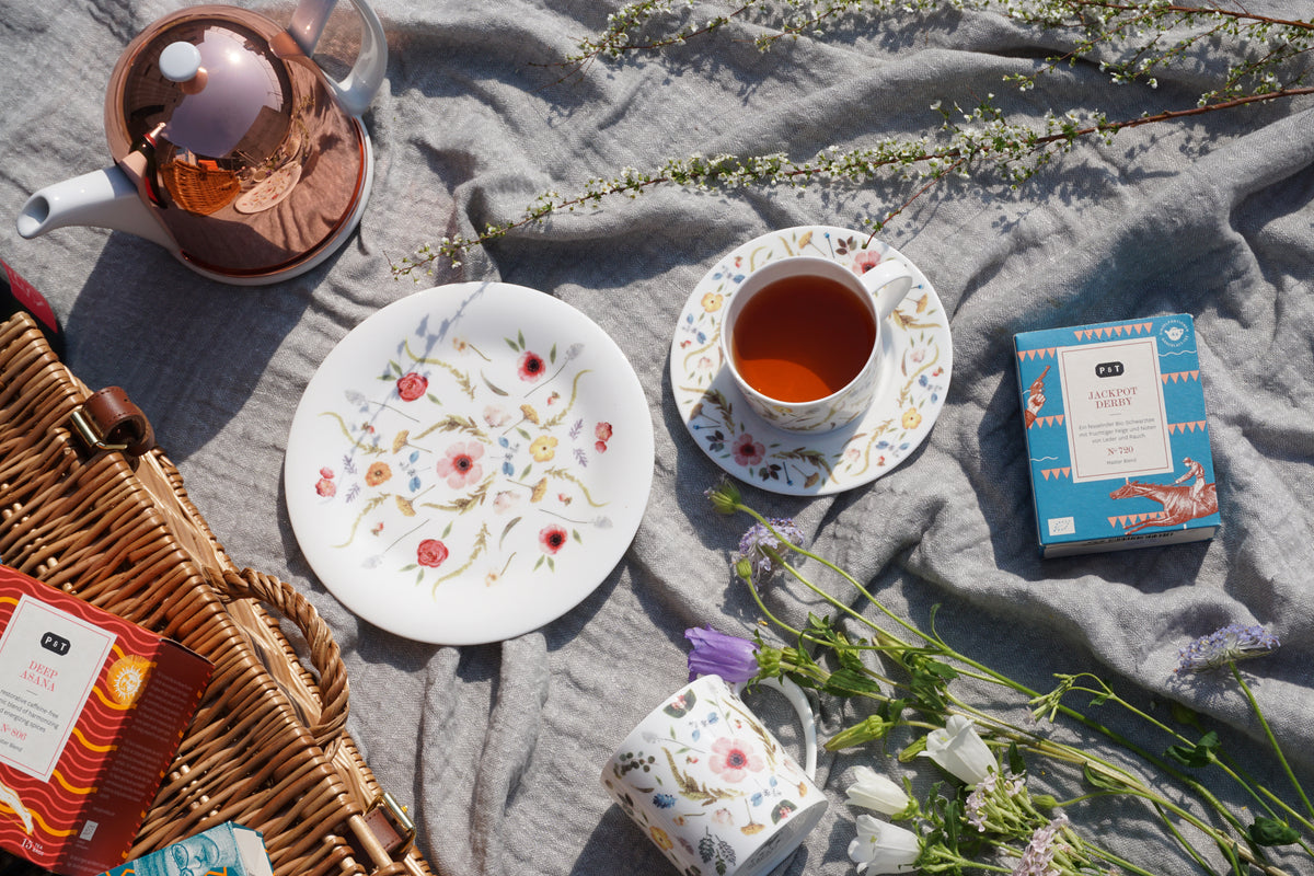 Scandinavian Floral Cup and Saucer