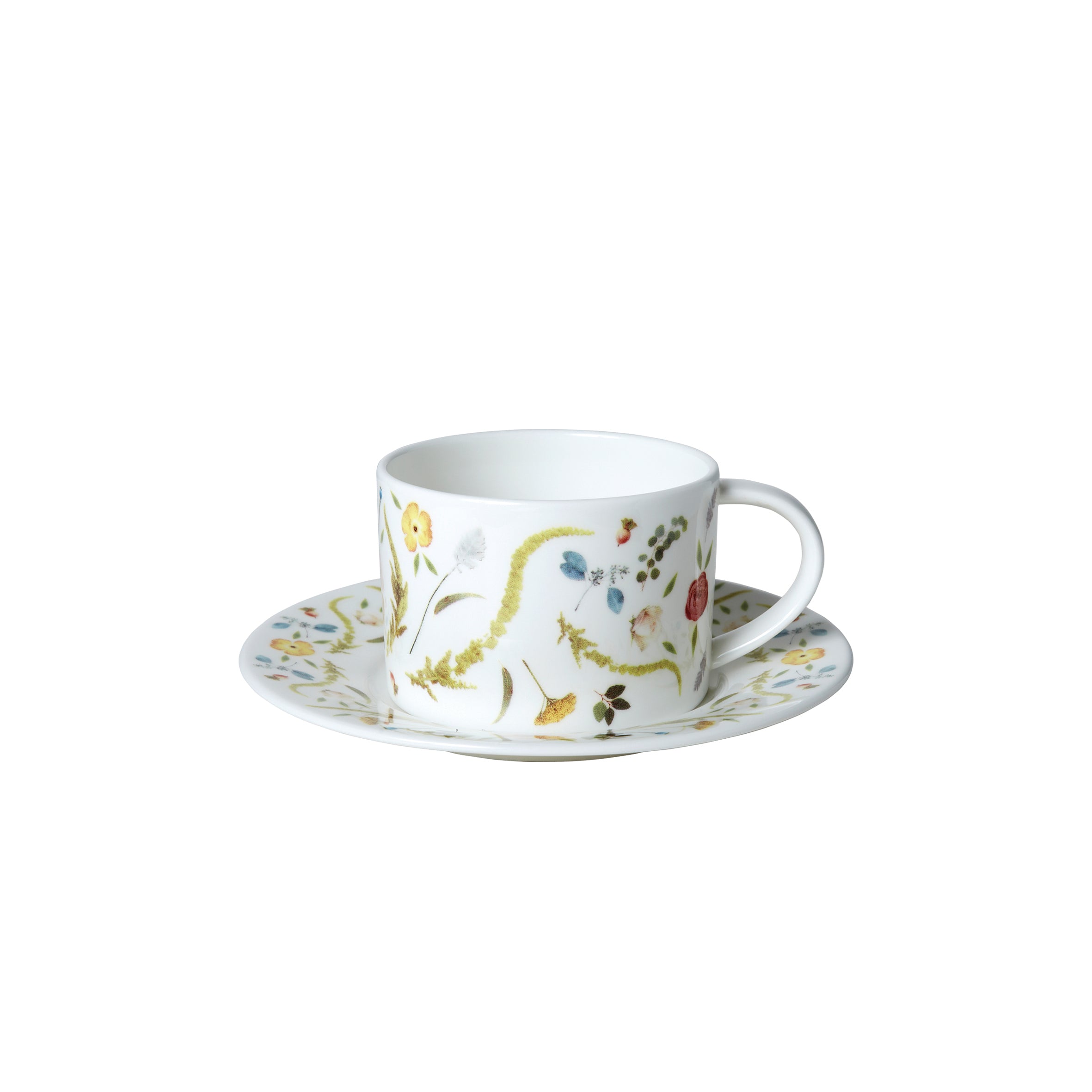 Scandinavian Floral Cup and Saucer