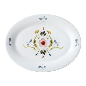 Scandinavian Floral 14" Oval Platter