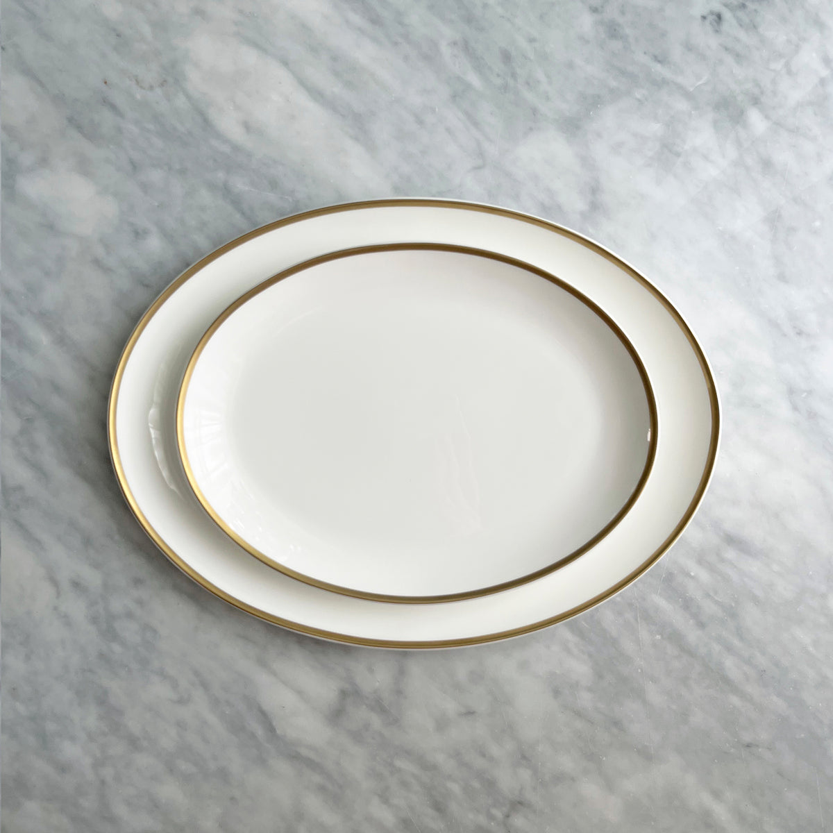 Golden Edge Oval Platter