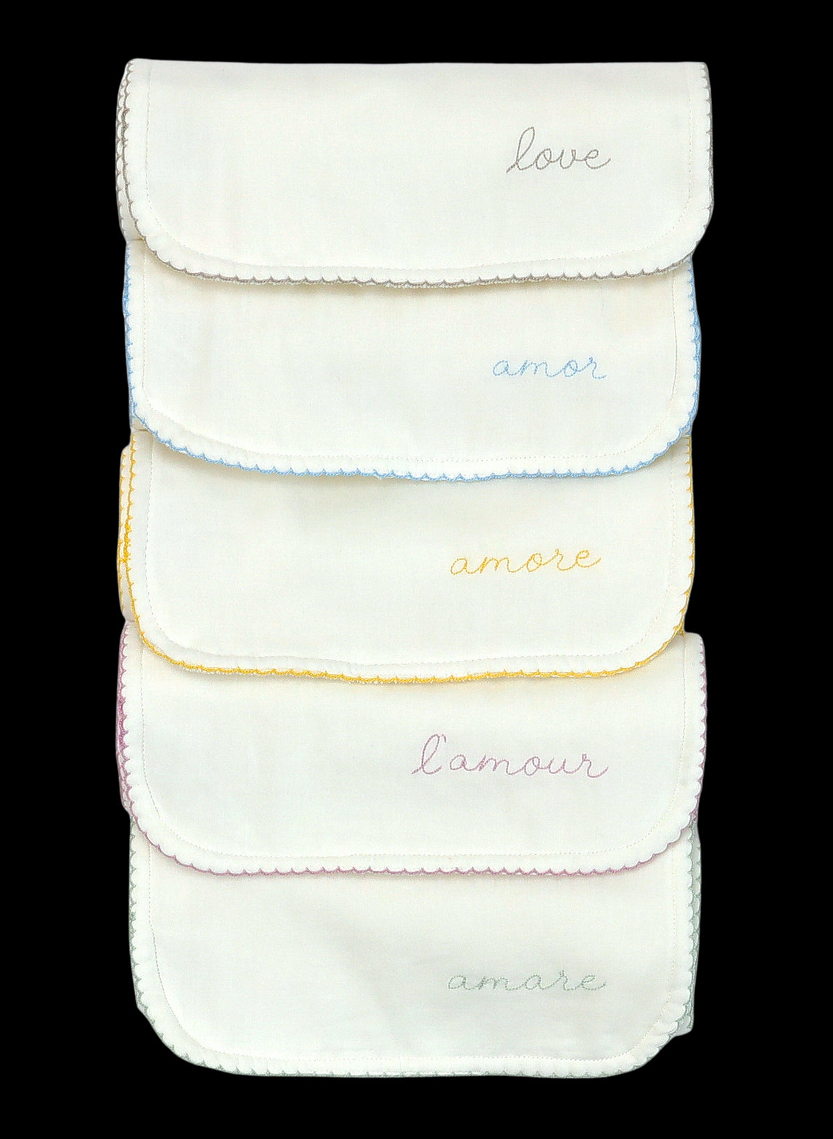 Love Languages Burp Cloth Set