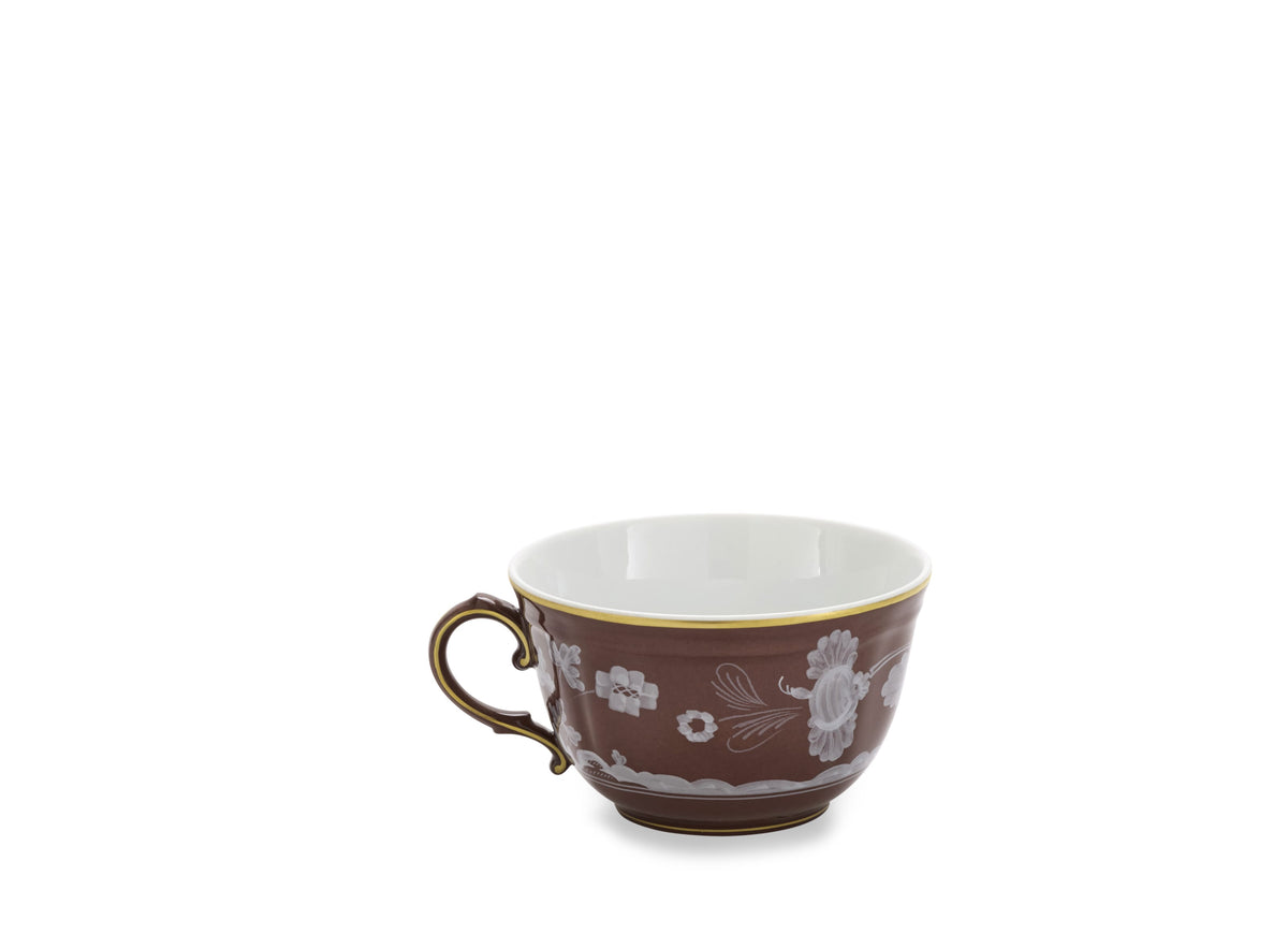 Oriente Italiano Antico Doccia Tea Cup in Castagna