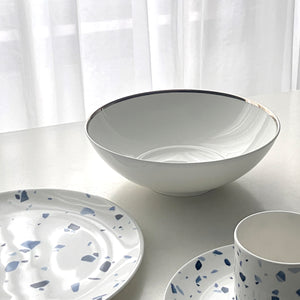 Platinum Edge Serving Bowl