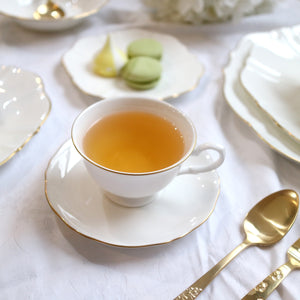 Amelie Brushed Gold Tea Cup & Saucer