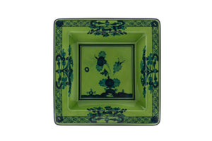 Oriente Italiano Large Squared Vide Poche in Malachite