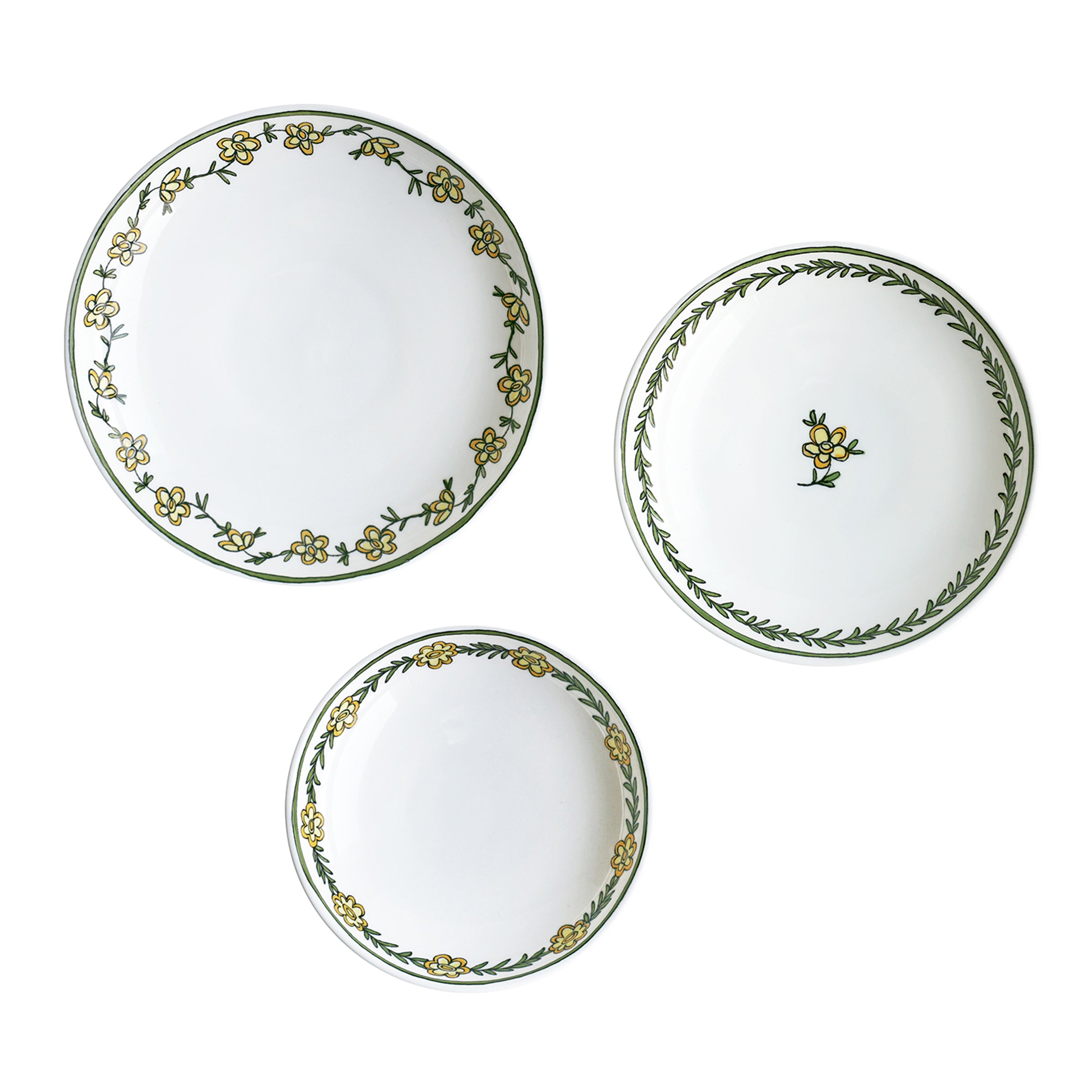 Daisy Chain Set of 3, Canapé Dishes