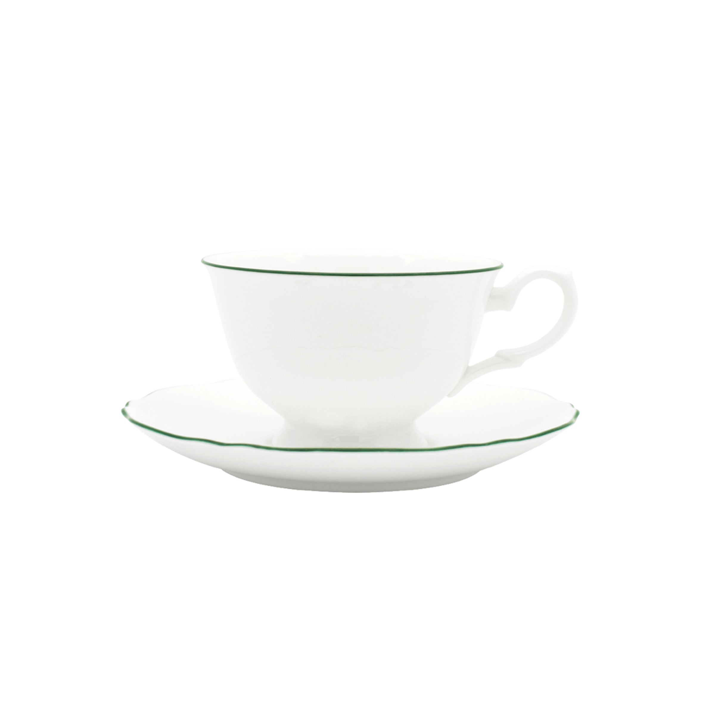 Amelie Forest Green Tea Cup & Saucer