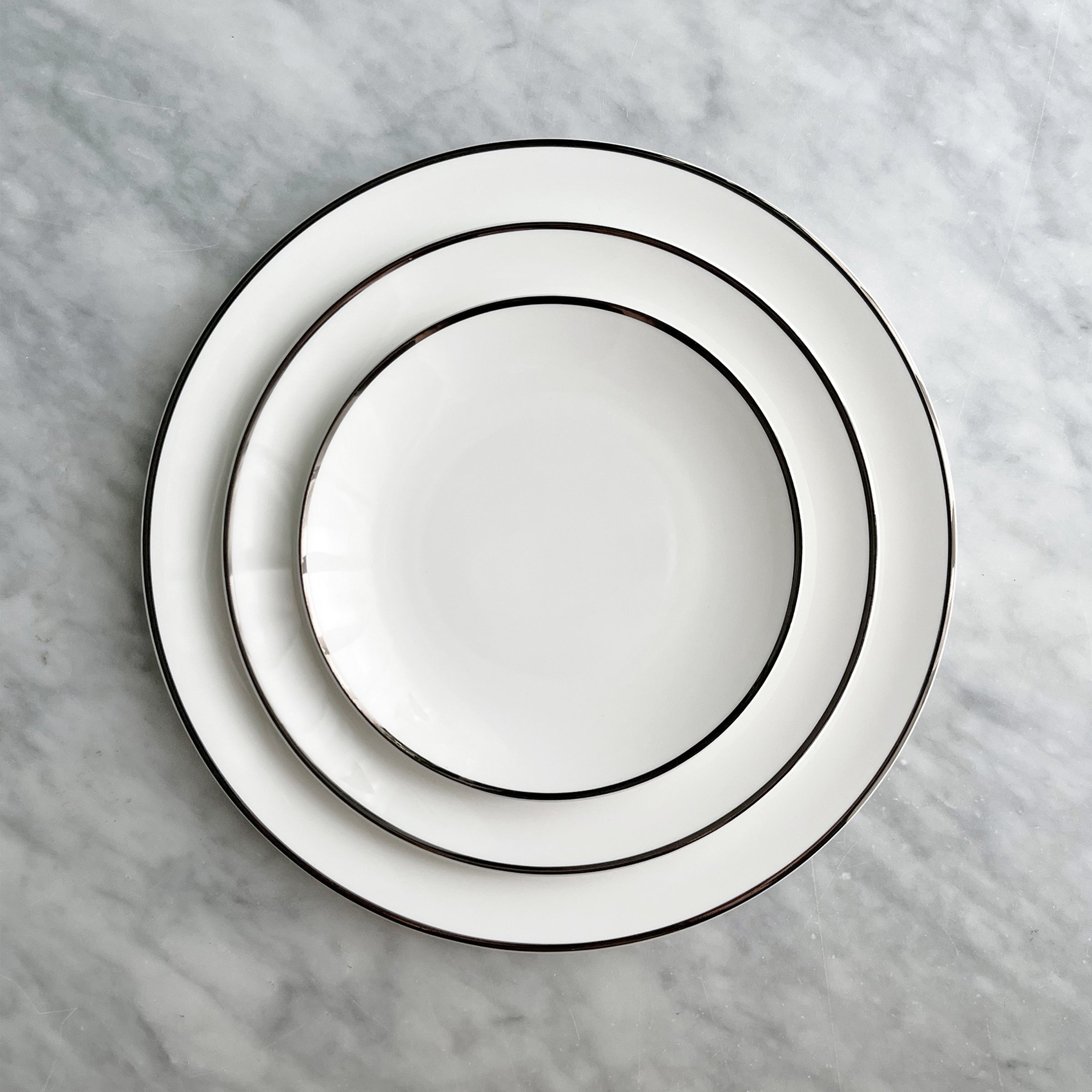 Alex Platinum Set of 2, 8" Salad / Dessert Plate