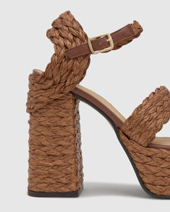 Fresa in Chocolate Brown Raffia