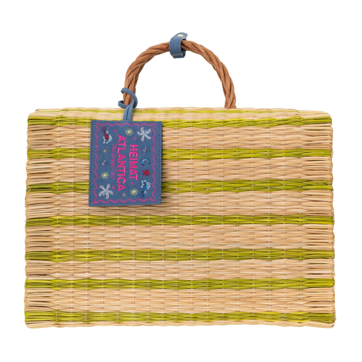"The Grand Tour Collection" Beach Basket in Lime
