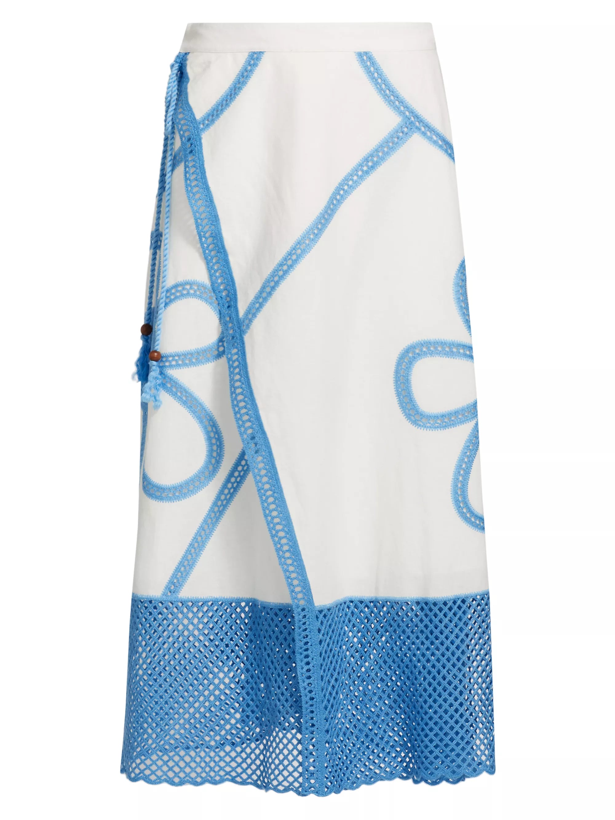 Kampos Wrap Skirt in White Multi
