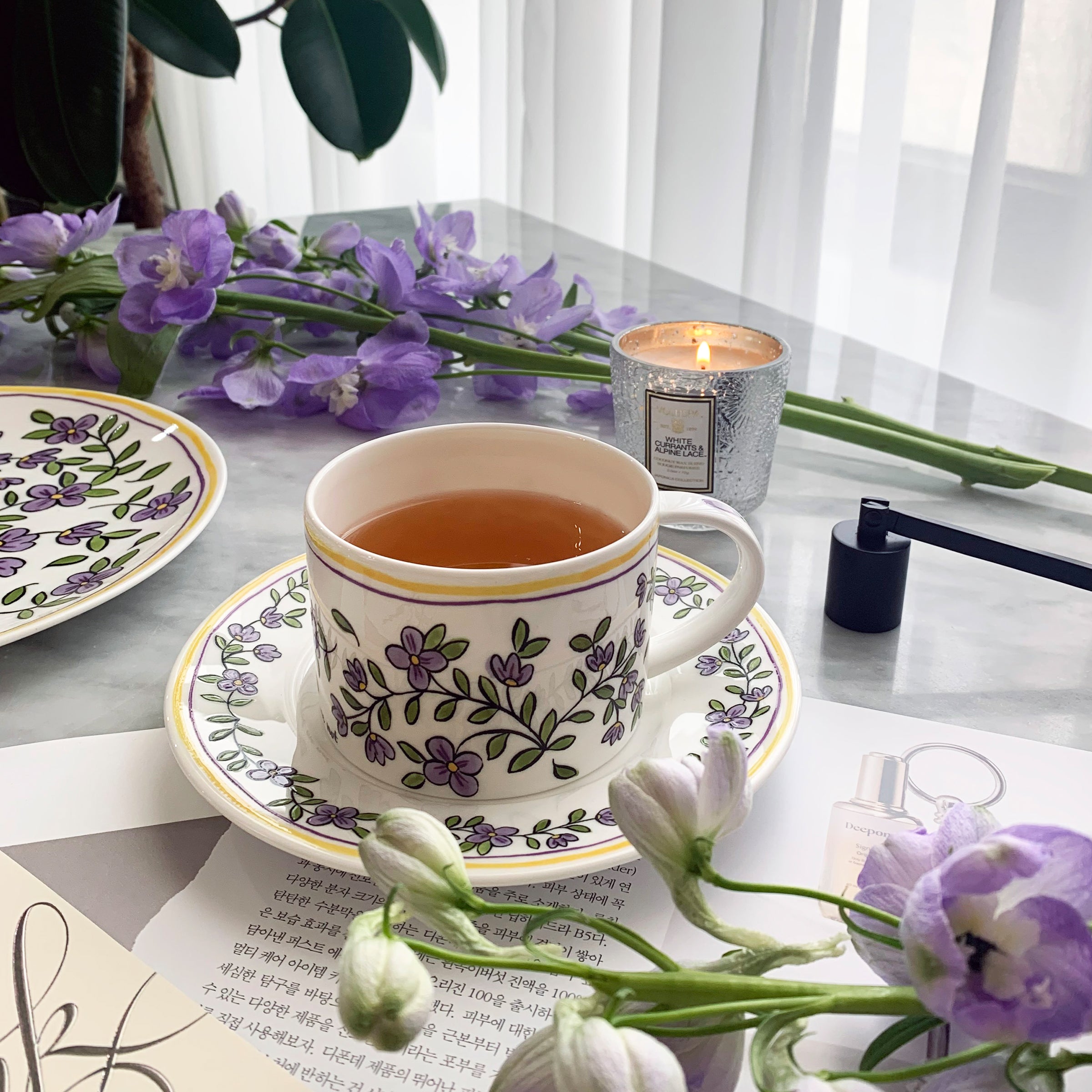 Forget Me Not Cup and Saucer