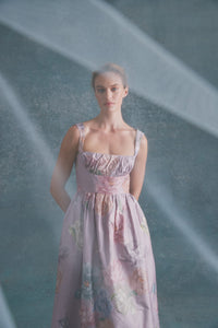 Coupe Dress in Lilac Floral Taffeta