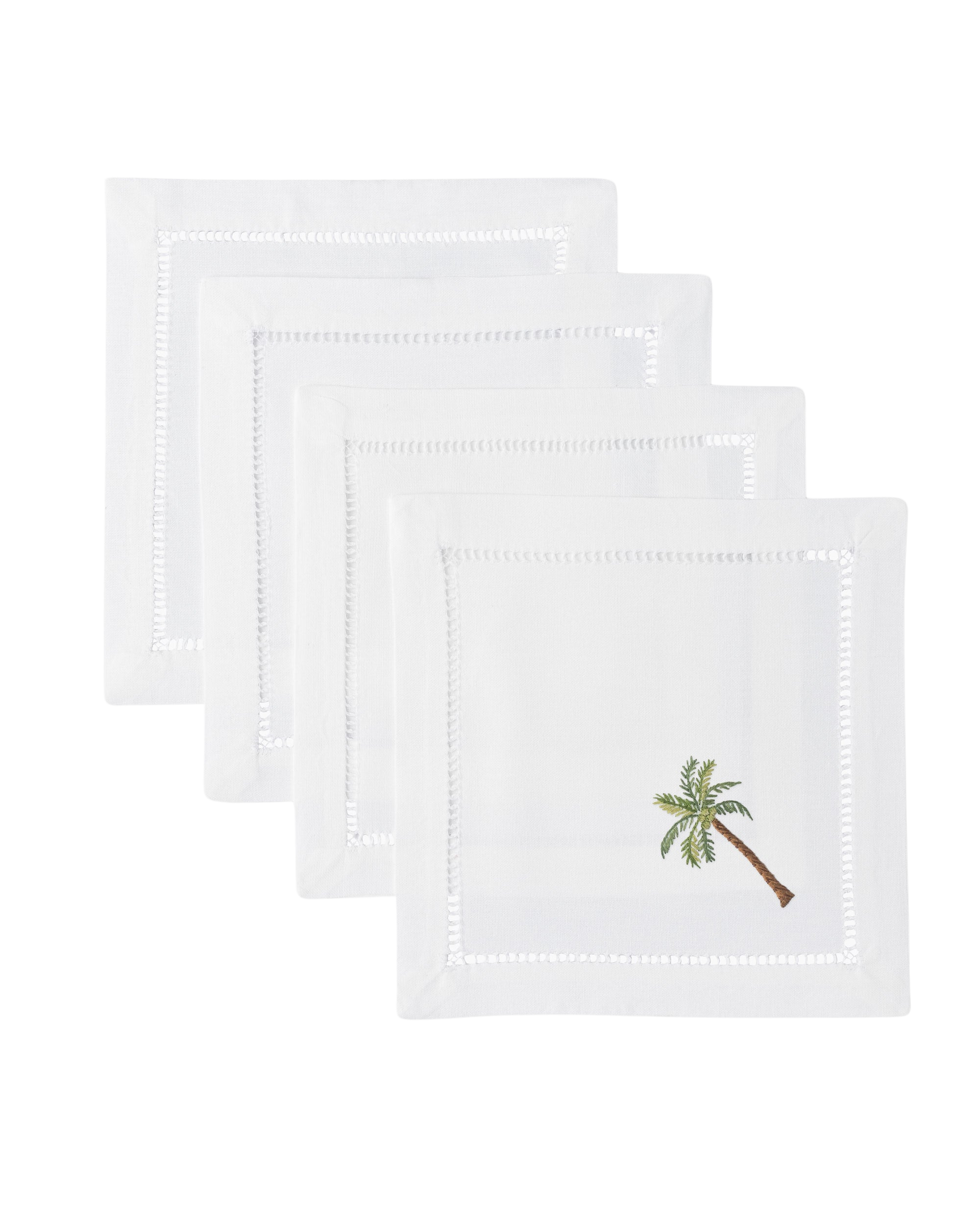 Palm Tree Modern Cocktail Napkin Set