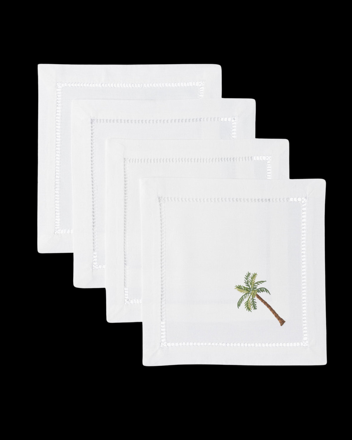 Palm Tree Modern Cocktail Napkin Set