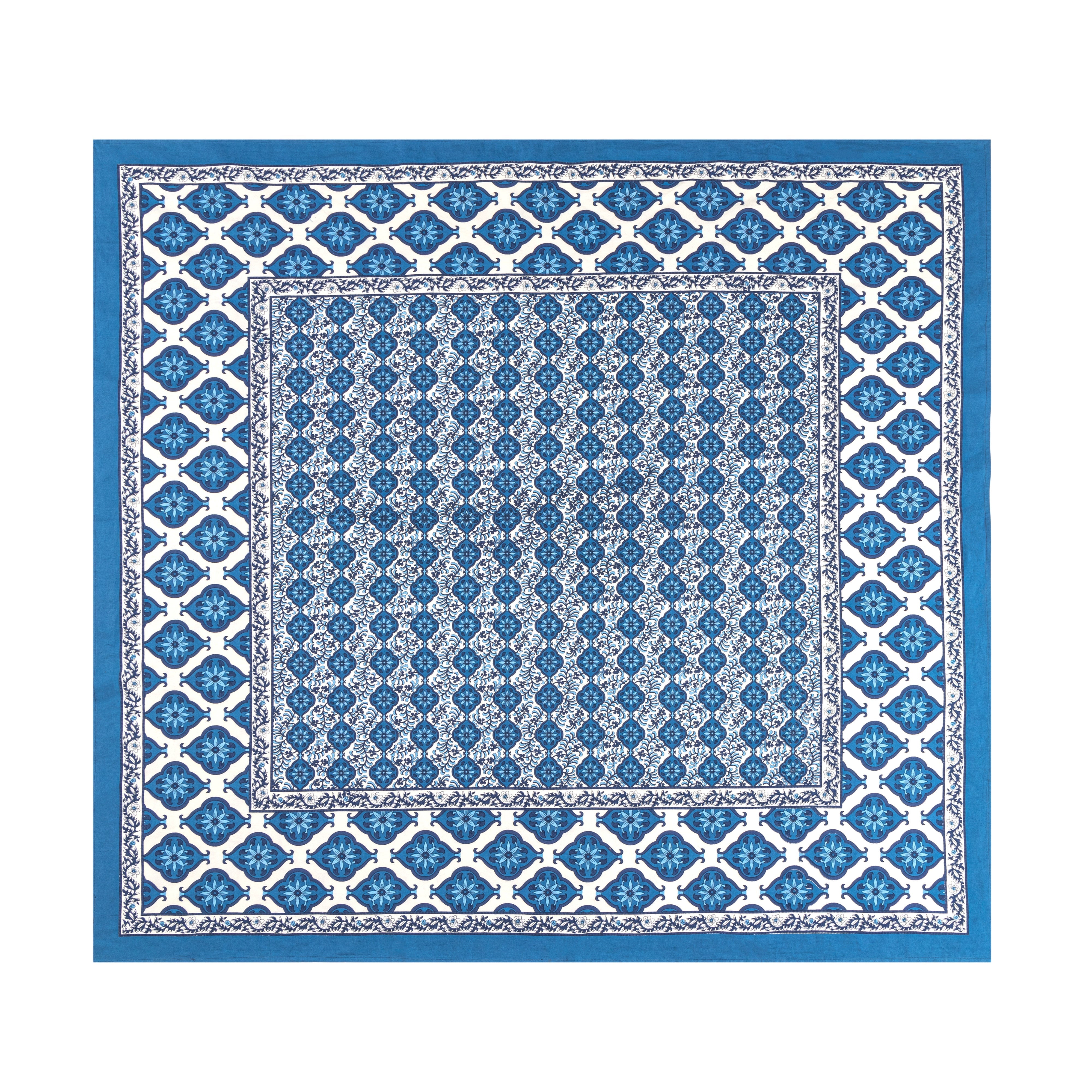 French Tablecloth Azulejo Blue