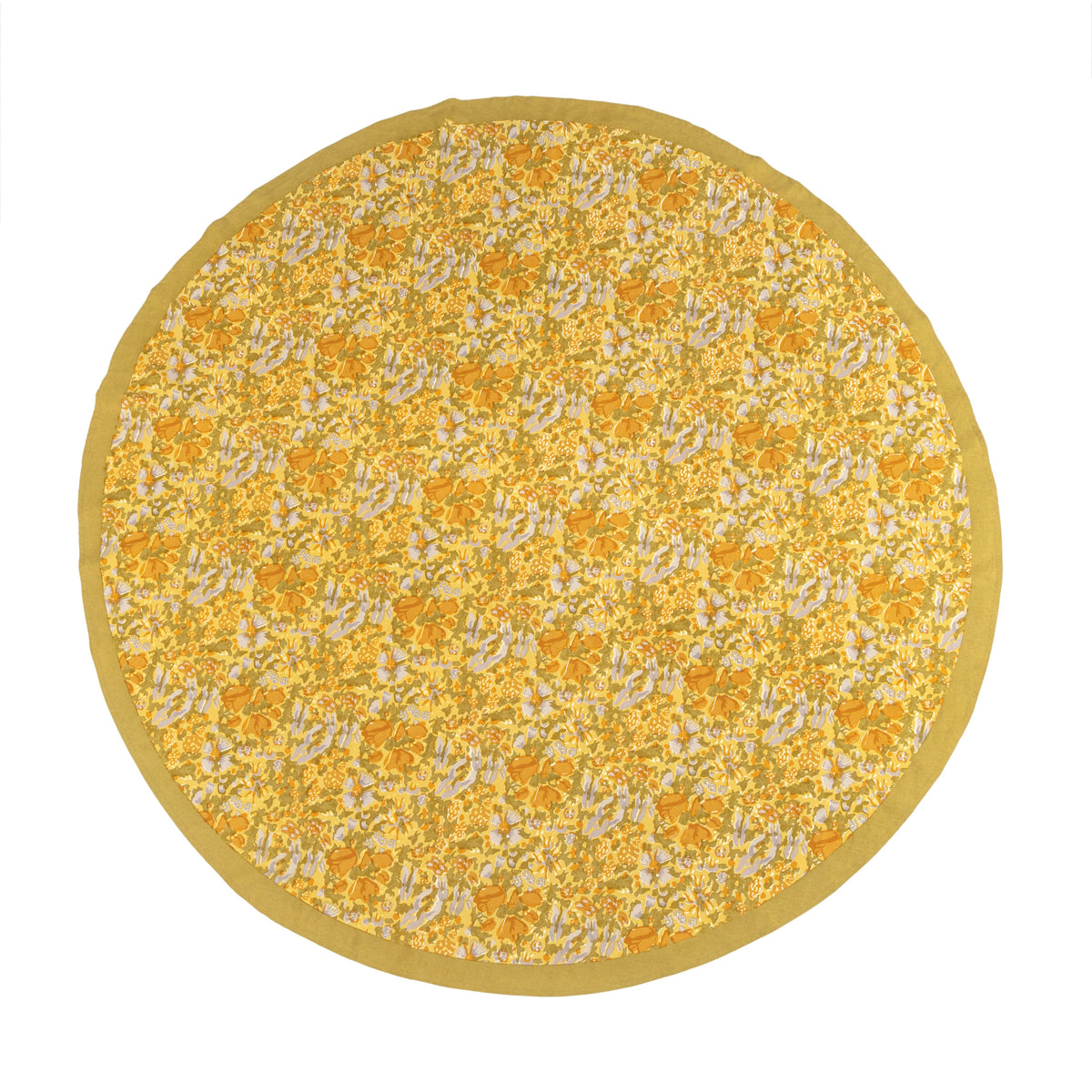 French Tablecloth Jardin Mustard & Grey