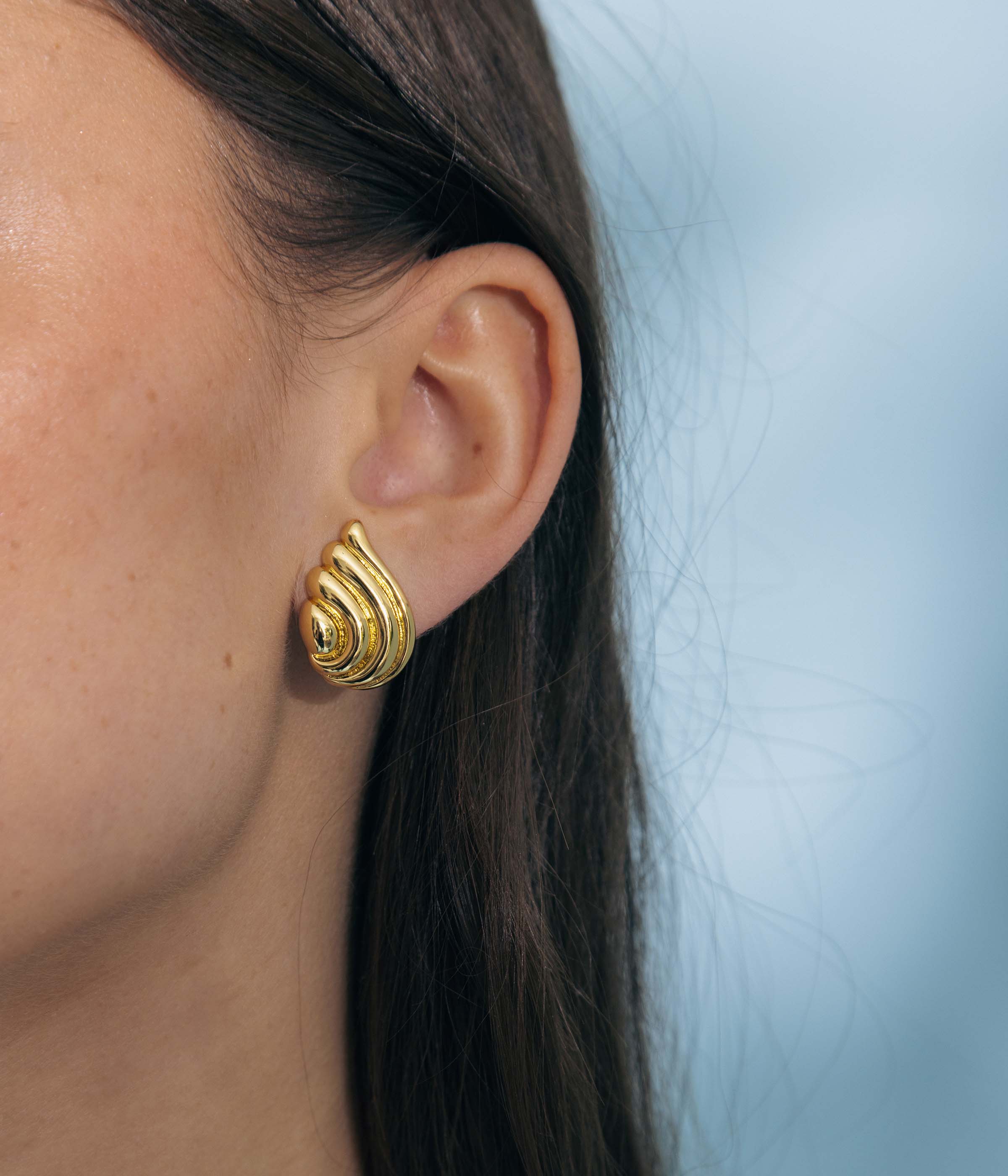 Florina Stud Earrings in Gold