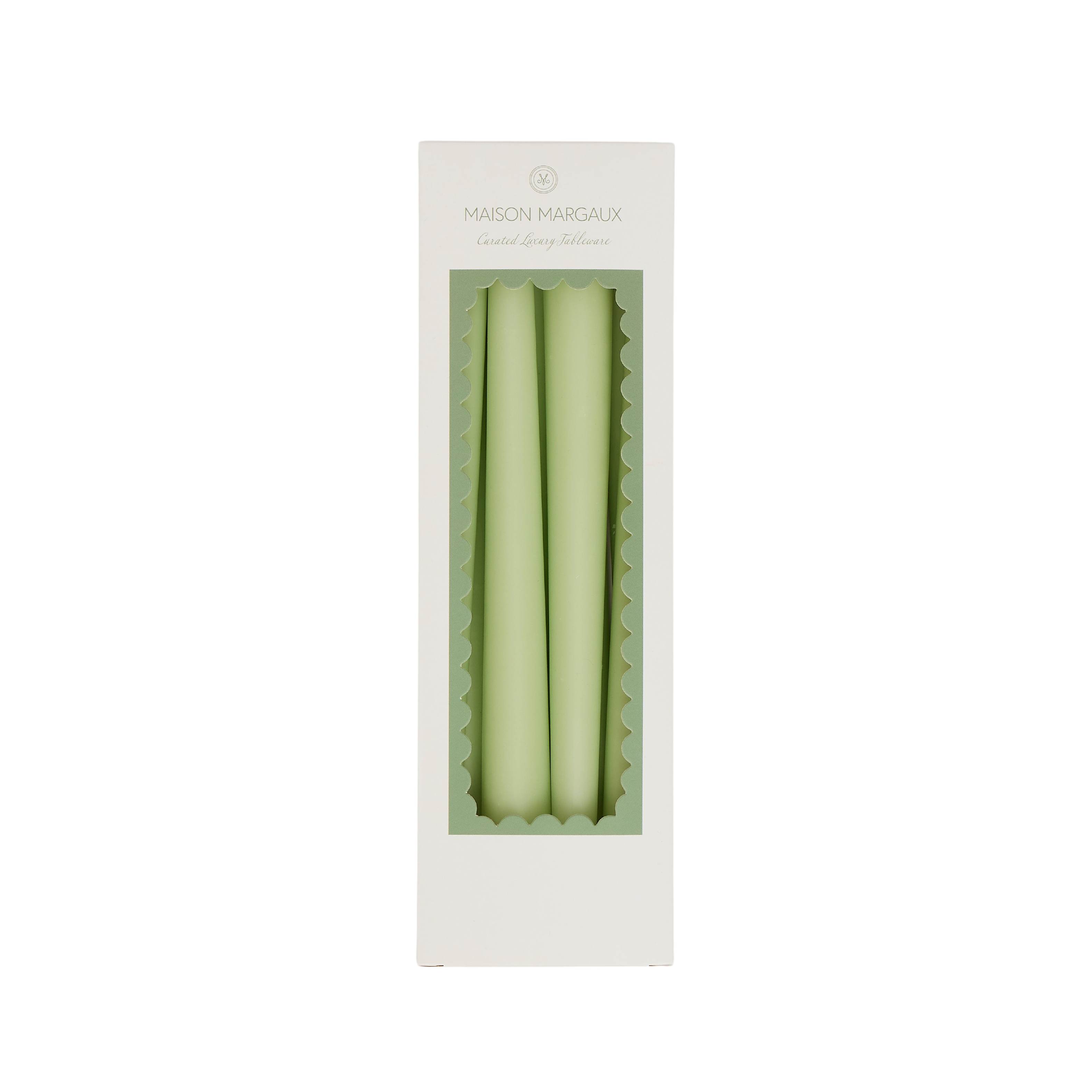 Spearmint Green Tapered Candles, Set of 8