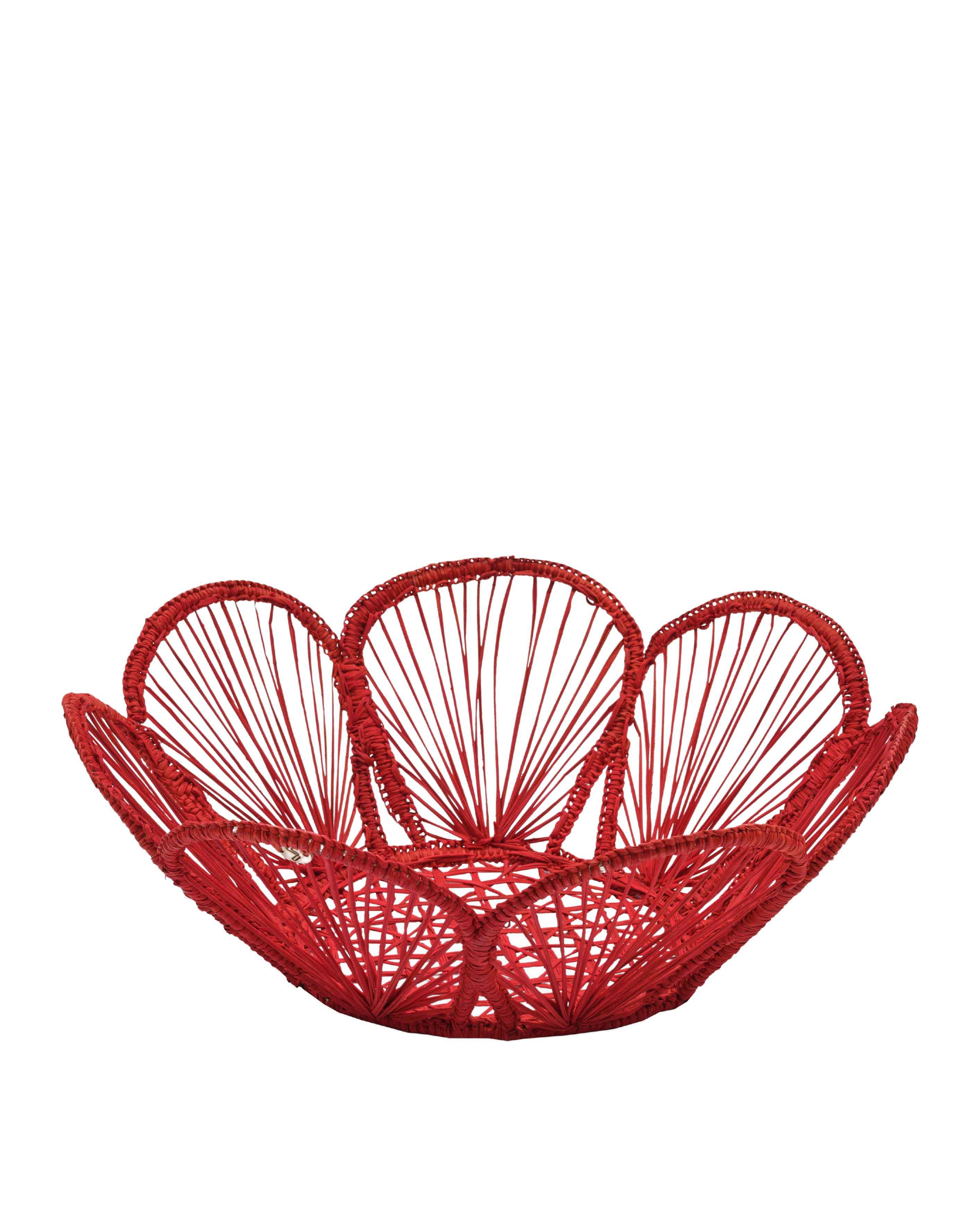 David Hicks Floral Basket in Red