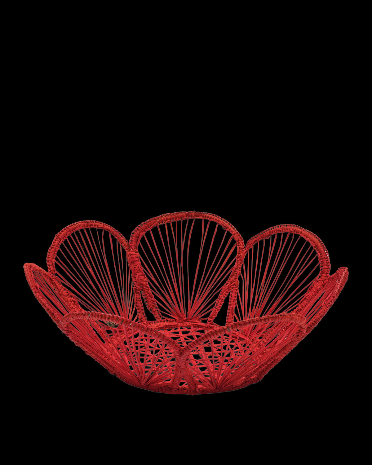 David Hicks Floral Basket in Red