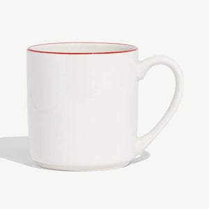 Coffee Mugs in Red Rim