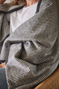 Harborview Herringbone Ash Midi Blanket