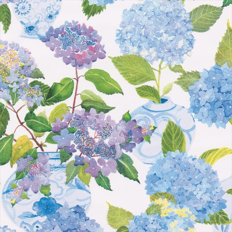 Hydrangeas and Porcelain Gift Wrapping Paper, 30" x 8' Roll