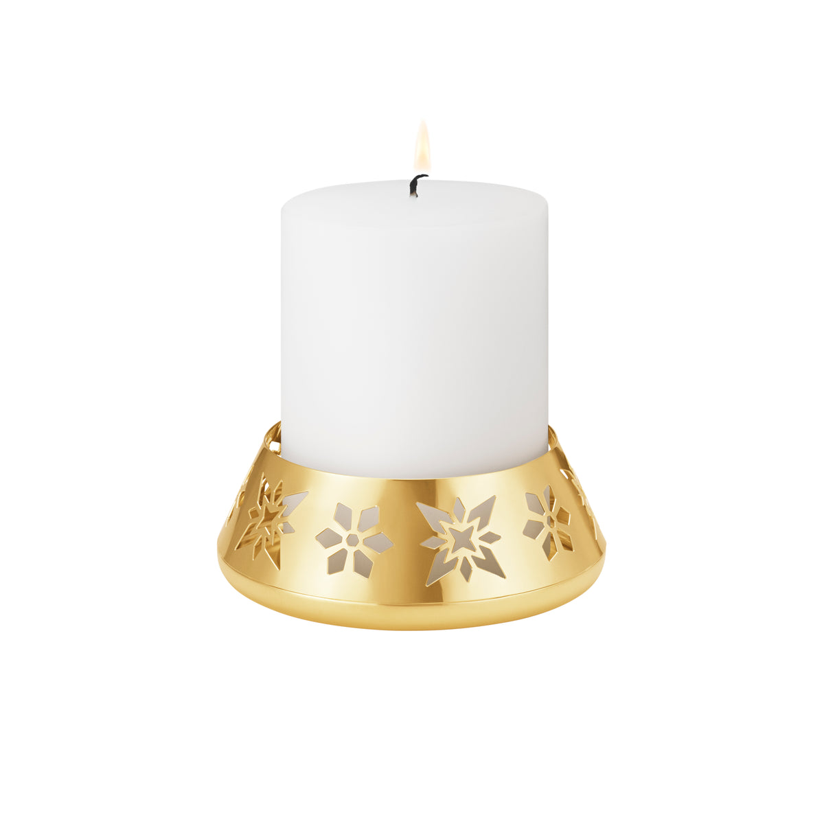 2024 Pillar Candleholder 18Kt Gold Plated Stainless Steel