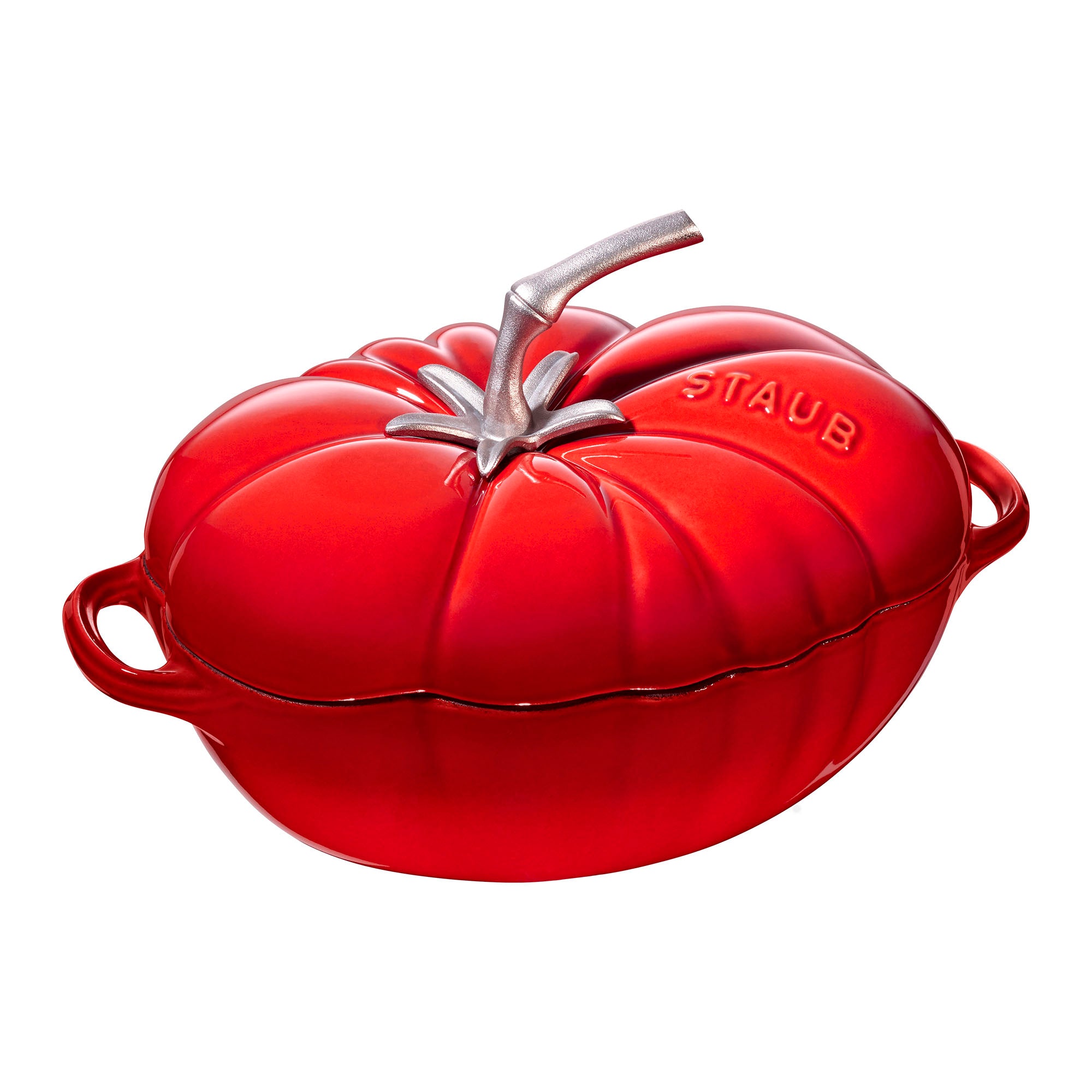 Cast Iron Tomato Cocotte, Dutch Oven, 3-quart, Made in France, Cherry