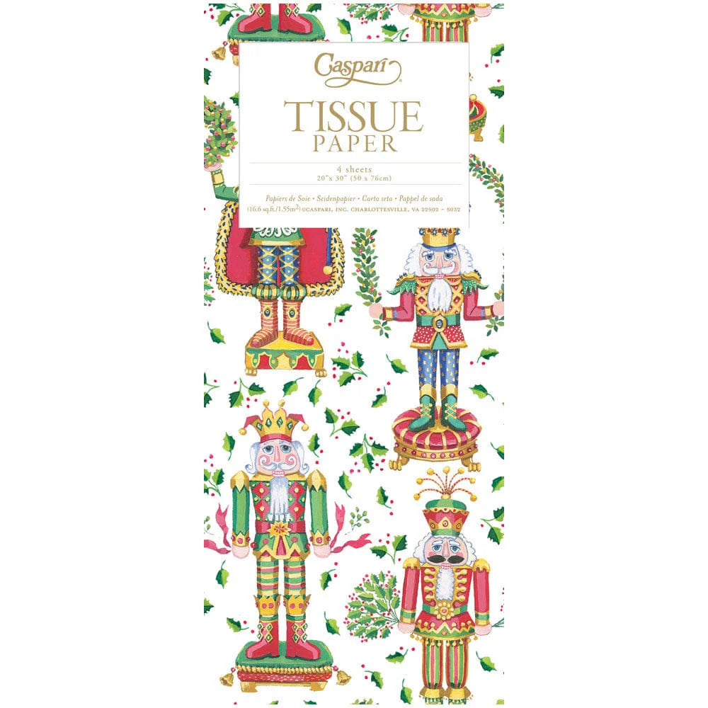 Nutcracker Christmas White Tissue Pack, 4 Sheets