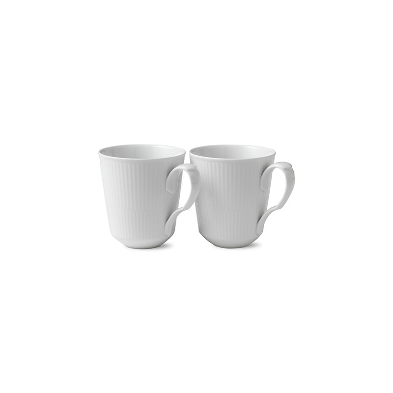 White Fluted Cup 37cl 12.5oz