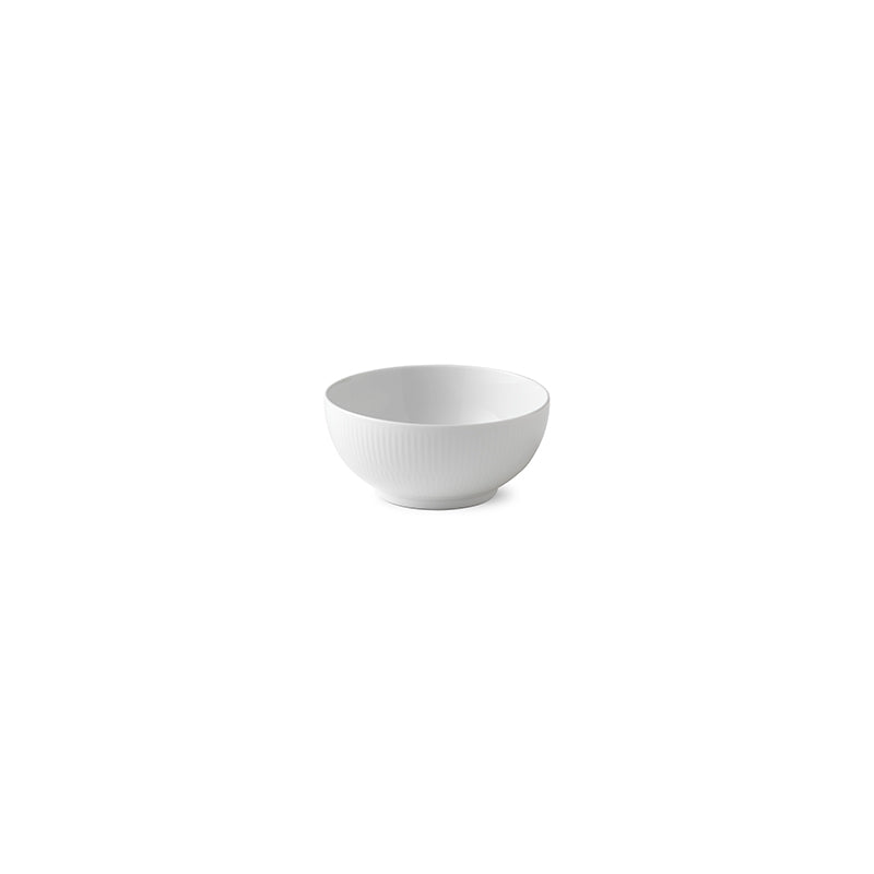 White Fluted Bowl 73cl 24.7oz, 15cm 5.9"