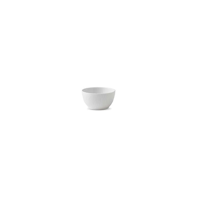 White Fluted Bowl 15cl 5oz, 8.5cm 3.35"