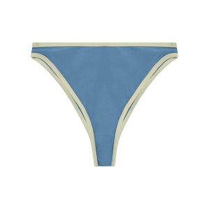 The Edie Bottom in Capri Blue/Ivory Shine