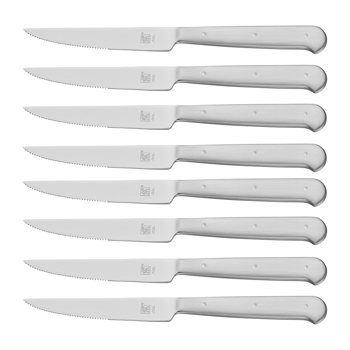 Porterhouse Razor-Sharp Steak Knife Set of 8 with Black Presentation Case, Gift Set