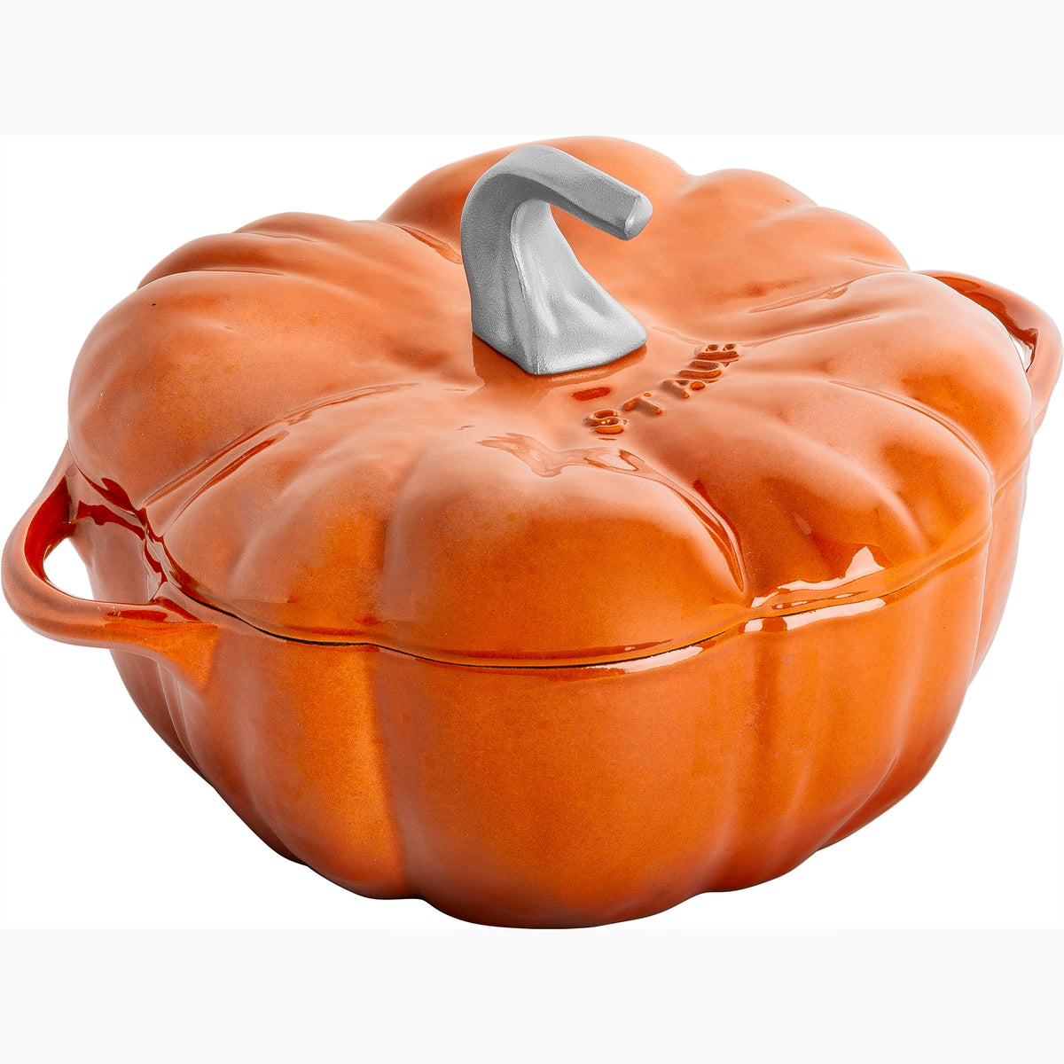 Cast Iron 3.5-qt Pumpkin Cocotte with Stainless Steel Knob in Burnt Orange