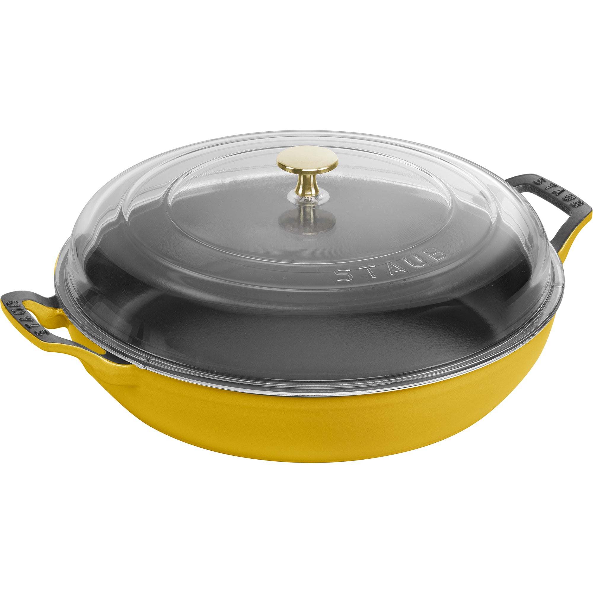 Cast Iron 3.5-qt Braiser with Glass Lid in Citron